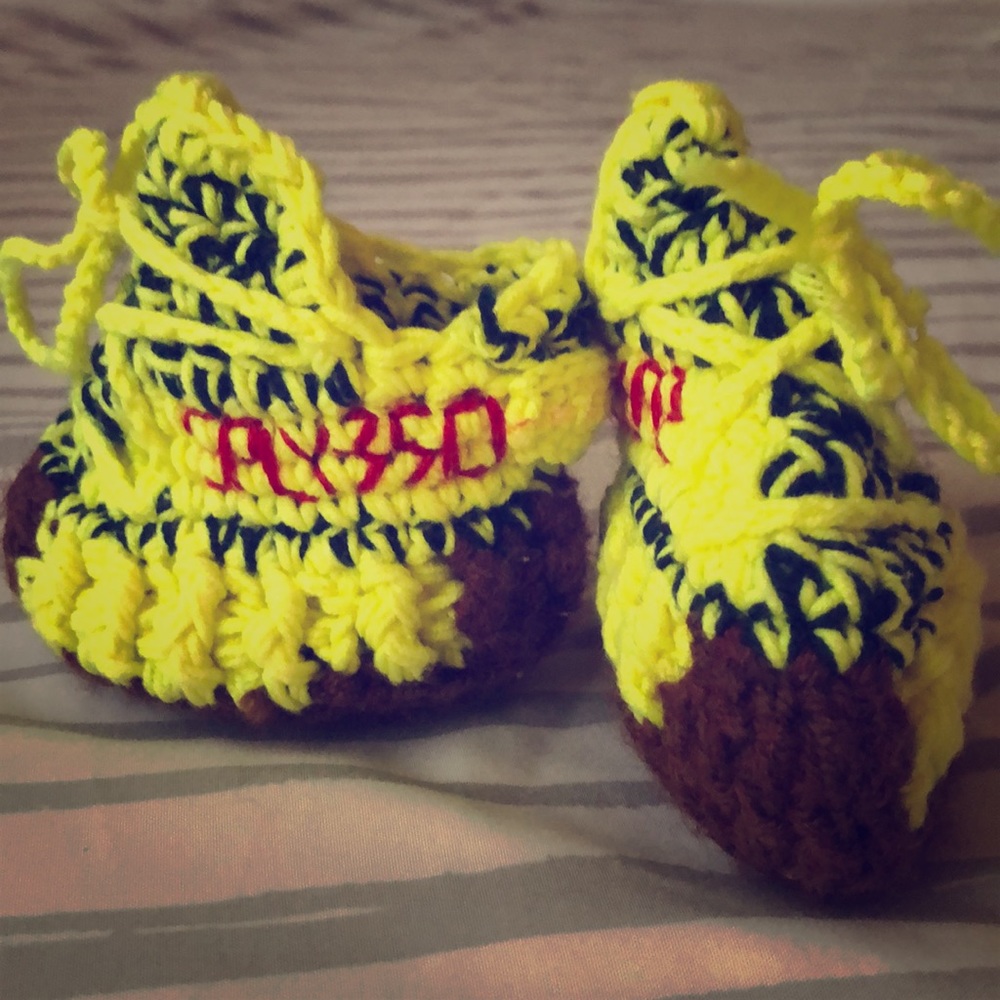 Hand Knitted Baby Yeezys